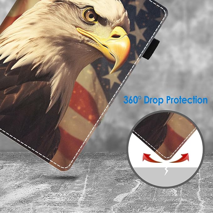 Case for Amazon Kindle Fire HD 10 Tablet 10.1 (9th/7th Generation 2019/2017 Release) Slim Folding Stand Folio Cover with Card Slot &amp Auto Wake/Sleep - African American Girl