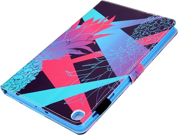 for Galaxy Tab A 8.4 Case 2020 Model (SM-T307/T307U) with Pencil Holder Pockets Multi-Angle Viewing Folio Stand PU Leather Shockproof TPU Cover for Samsung Tab A 8.4 T307 Black Rose Flower