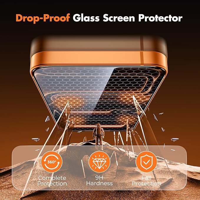 UNBREAKcable 3-Pack Screen Protector for iPhone 15 Double Shatterproof Tempered Glass [Easy Installation Frame] [99.99% HD Clear] [9H Hardness] [Full Coverage] [Case Friendly] for Apple 15 6.1 inch