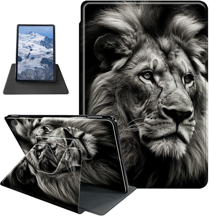 American Flag Deer Pattern Case for All-New Amazon Kindle Fire 7 Inch Tablet (9th/7th/5th Generation 2019/2017/2015 Release)360 Degree Rotating Stand Protective Cover with Auto Sleep/Wake