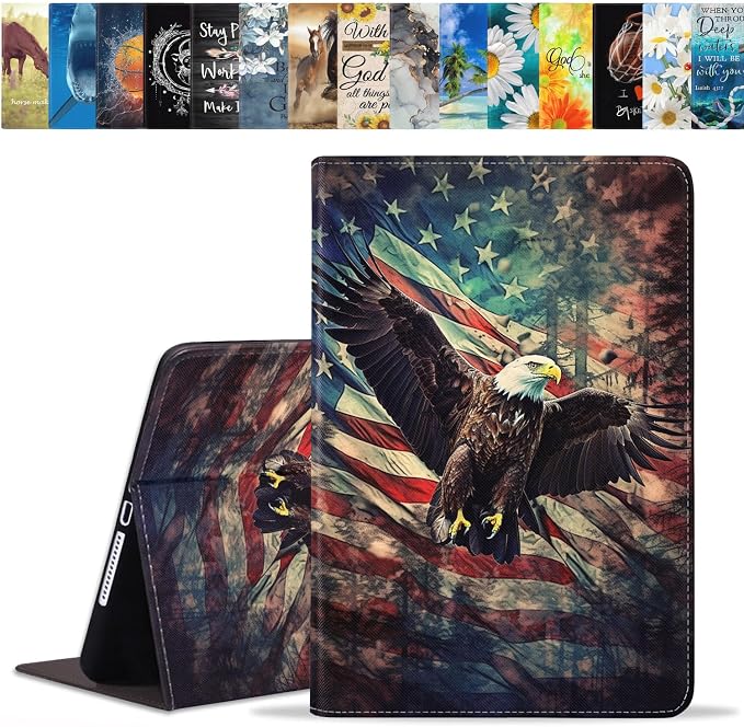 Case for Samsung Galaxy Tab A 8.0 2019 (SM-T290/T295/T297) Slim Lightweight PU Leather Stand Cover with Auto Wake/Sleep for Galaxy Tab A 8.0 Inch Abstract Watercolor Art Dogs