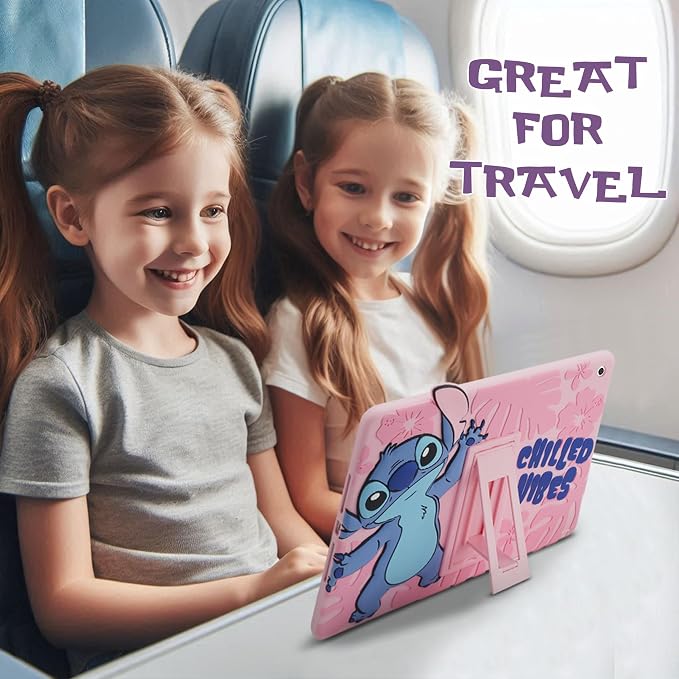 Bluey Kids iPad Case - 10.2 Case for iPad 9th/8th/7th Generation - 2019/2020/2021 Tablet Cover with Stand Shockproof Silicone Protector