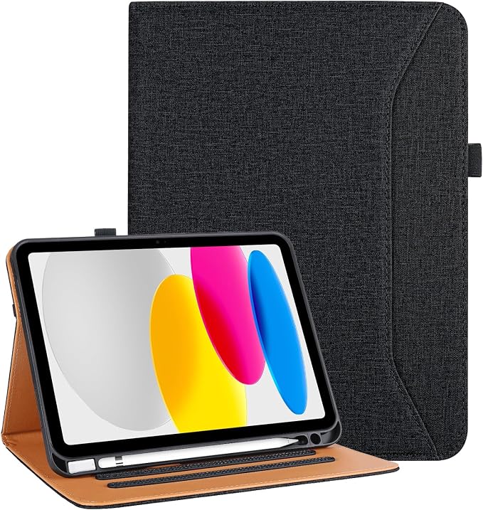 for iPad A16 Case 11 Inch 2025Cover for iPad 10th 11th Generation Case with Pencil HolderBlack