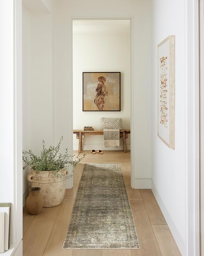 Loloi Amber Lewis Morgan Collection MOG-04 Sea/Sage 9'-6" x 13'-6" 38" Thick Area Rug feat. CloudPile, Neutral, Room Décor, Vintage Inspired, Livingroom, Bedroom, Dining Area