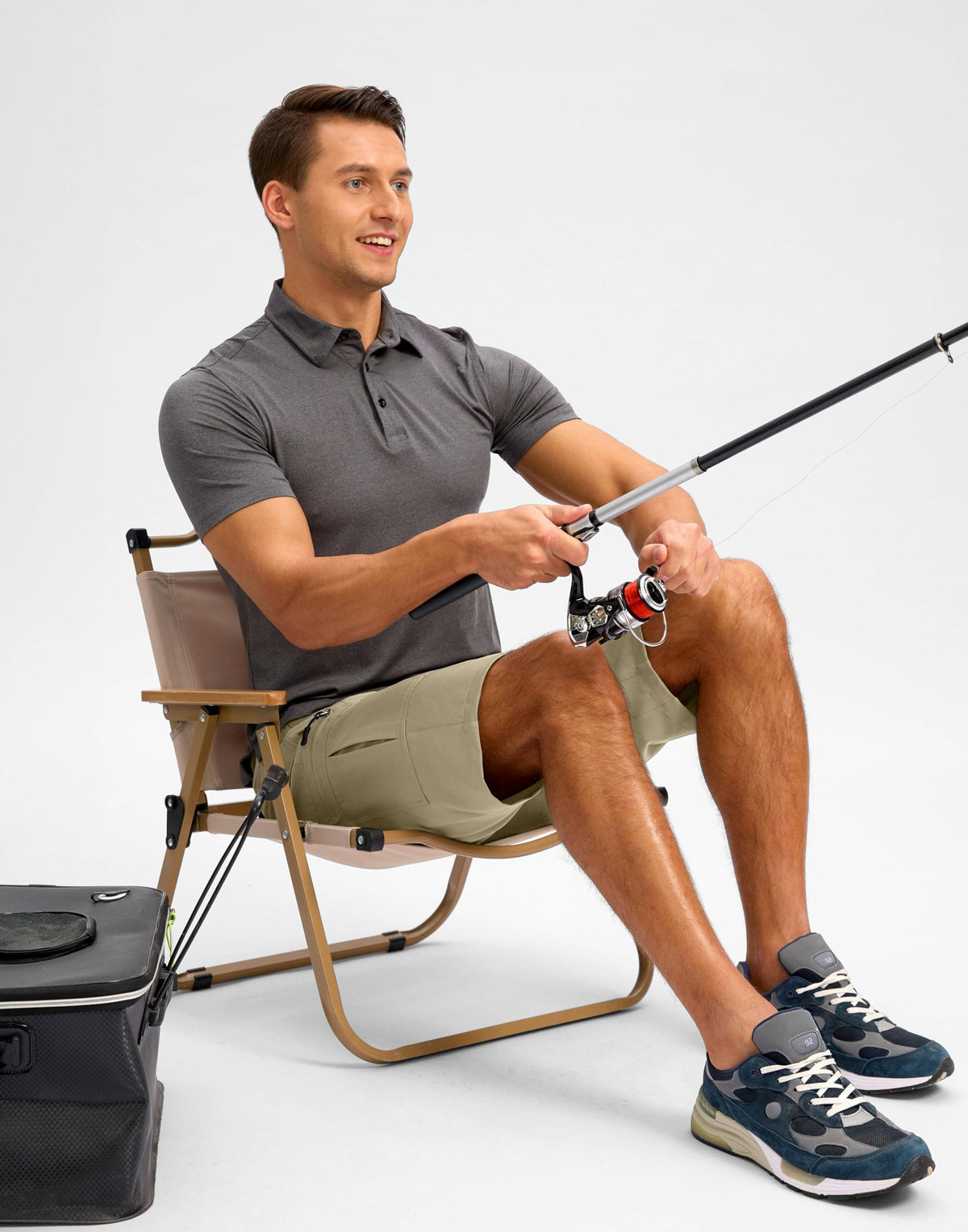 Pudolla Men's Hiking Shorts 11" Lightweight Cargo Work Shorts for Men Summer Travel Golf Casual Outdoor with 5 Pockets(Khaki X-Large)