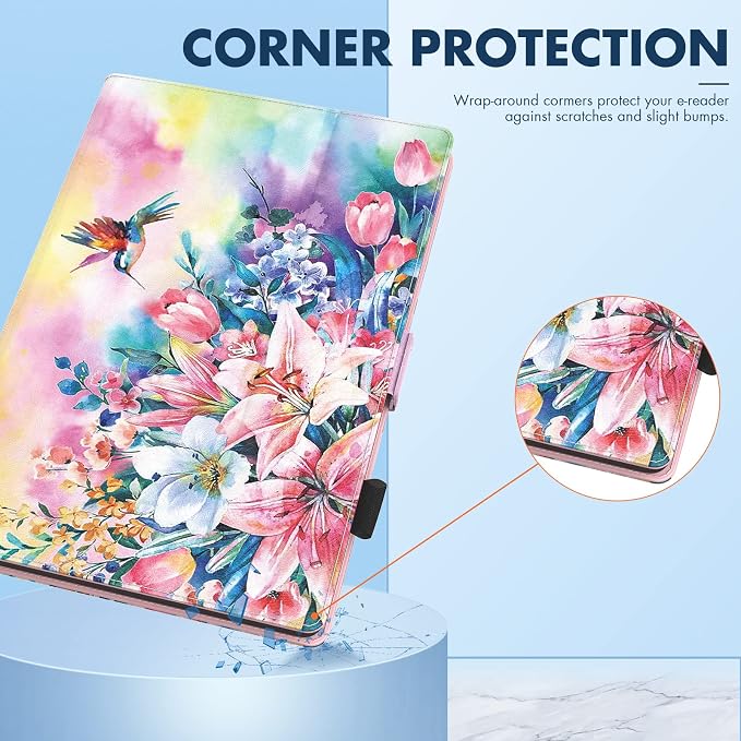 Dteck Universal Case (7.9 to 8.4) - Fold Stand Protective Flip Case for Apple iPad mini/Samsung Galaxy Tab 8.0 8.4 /Lenovo Tab 8 /onn. 100003561 8 Tablet Pro/Android Tablet 8 Inch (Blue Pink)