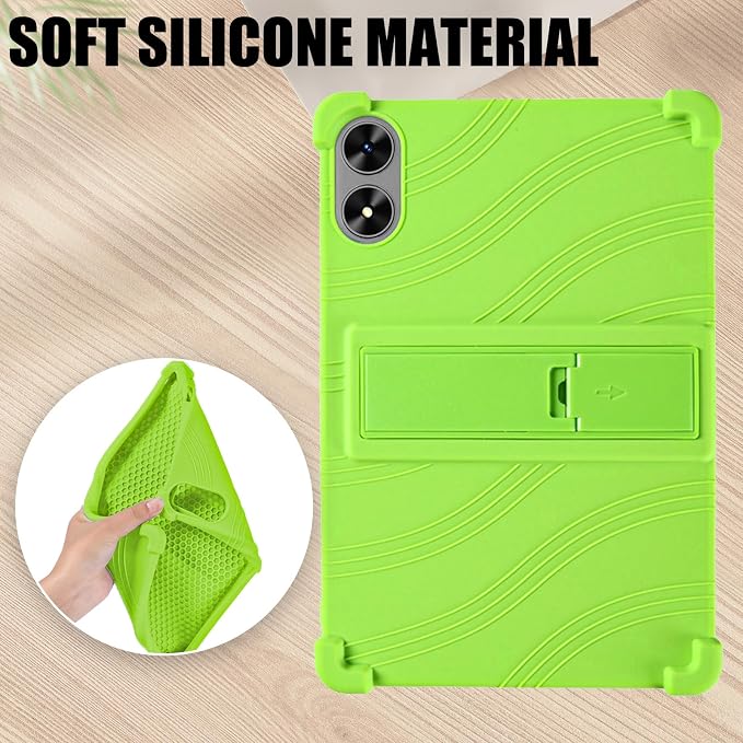 ATOOZ for SHARECLOUD P10_T Tablet Case 10.1 inch 2025Black | Soft Silicone Kids Case for Frameflow P10_A Tablet with PC Stand