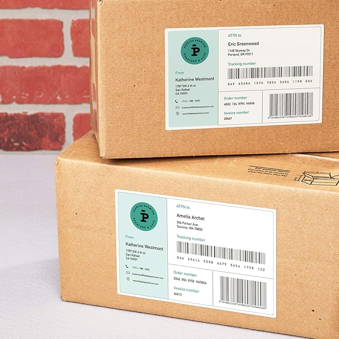 Avery Glossy White Rectangle Labels, 5.5" x 8.5", 50 Glossy White Labels, Permanent Adhesive, Laser/Inkjet Printable
