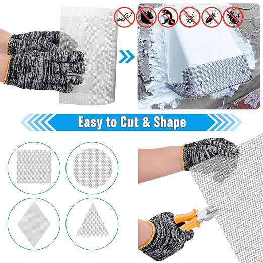 Valchoose 4PACK Stainless Steel Woven Wire Mesh Never Rust, Air Vent Mesh
