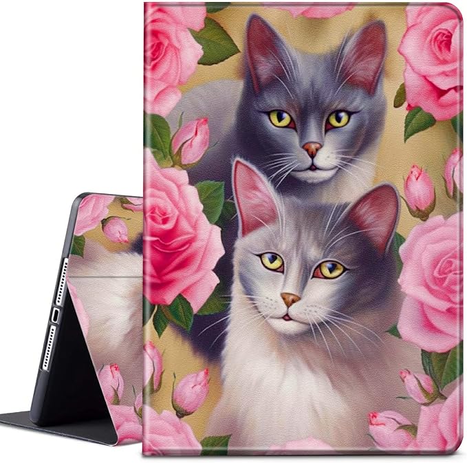 Case for Samsung Galaxy Tab A9 Plus 2023/A11 Plus 2025 11 inch Lightweight Protective PU Leather Smart Stand Cover with Auto Wake Sleep Tablet Case Cover - American Flag &amp Fish