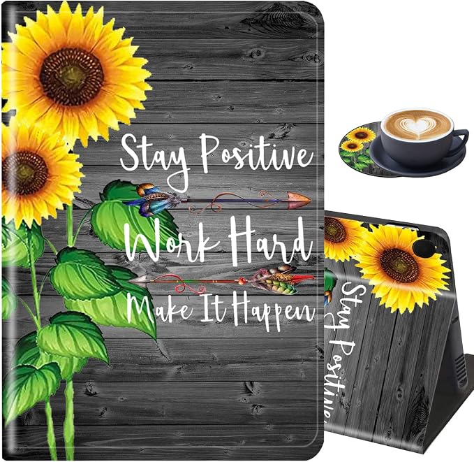 for Samsung Galaxy Tab A8 10.5 2022 Case and Coaster Set Adjustable Stand with Auto Sleep/Wake Shockproof Cover for Samsung Galaxy A8 10.5 Tablet SM-X200/X205/X207 Bible Verse Quotes Psalm 46:10