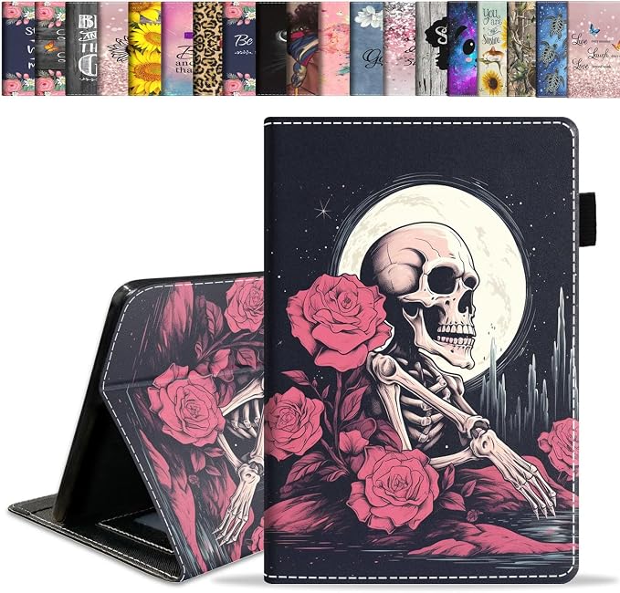 Case for Amazon Kindle Fire HD 10 Tablet 10.1 (9th/7th Generation 2019/2017 Release) Slim Folding Stand Folio Cover with Card Slot &amp Auto Wake/Sleep - African American Girl