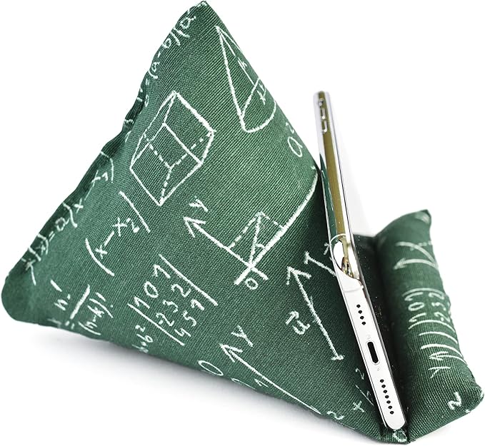Handmade Phone Pillow Holder - The Wedge Mobile Device Stand - Fabric Phone Stand for All iPhones All Smartphones! 7 x 6.1 x 5.5 Inches (ABC)