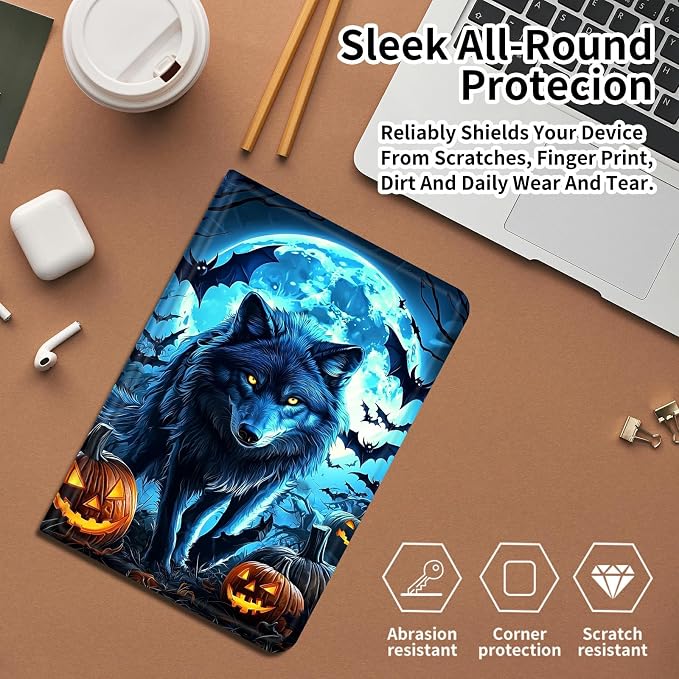 Case for Fire 7 2019/2017/2015Black Cat Purple Roses | DIGTIALL Slim Cover for Fire 7 Tablet 9th/7th/5th Gen 7.0 Folding Stand Protective Case Auto Sleep/Wake Smart Shell