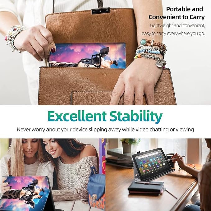 Case Cover for Amazon All-New Kindle Fire 7 Tablet (2022 Release-12th Generation) Latest Model 7 Slim Folding Stand Cover with Auto Wake/Sleep Dancing Skeleton in Mexican Costume