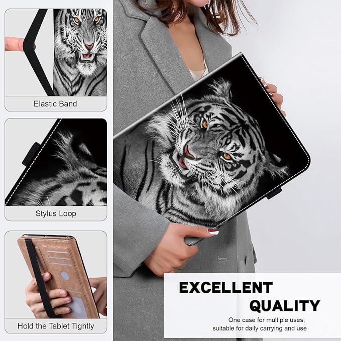 ALILANG Case for Kindle Fire HD 10 &amp 10 Plus Tablet (13th/11th Generation 2023/2021 Release) 10.1 Shockproof Folding Stand Cover for Amazon Fire Hd 10 Tablet Case-Basalt Eagle