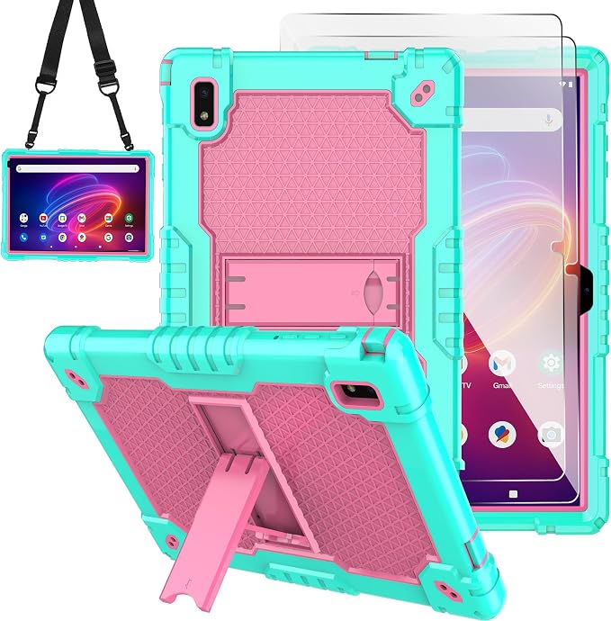 case for BYYBUO SmartPad A10_L 10.1 inch Android Tablet Shockproof Kids Friendly Protective Case+Shoulder Strap Kickstand for BYYBUO SmartPad A10 10.1 inch Tablet (Black)