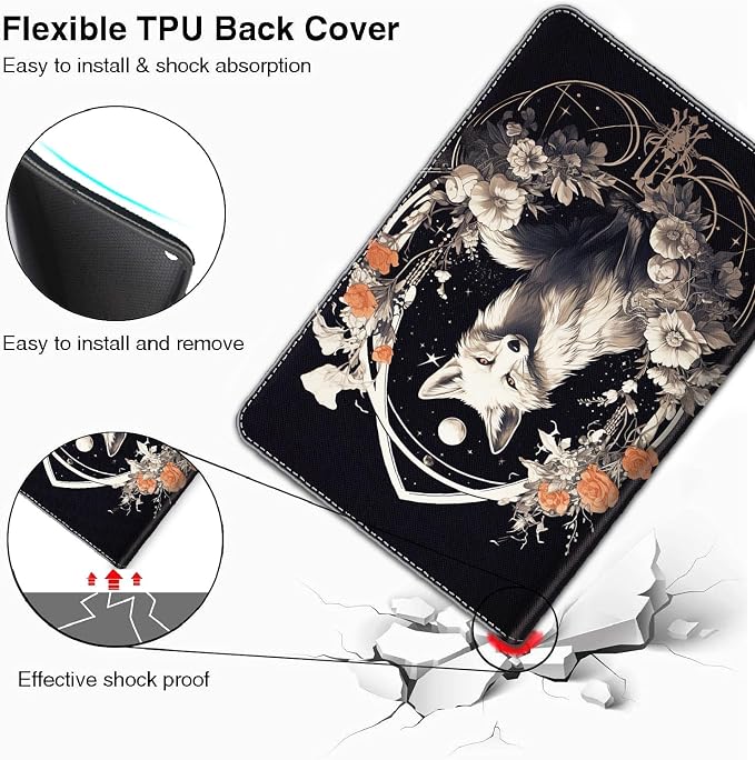Case for iPad A16 11th Gen 11 Inch (2025) 10th Gen 10.9 Inch (2022) Model A3354 A3355 A3356 A2696 A2757 A2777 ，Slim Fit Standing Cover with Auto Sleep/Wake，Frog Playing Guitar