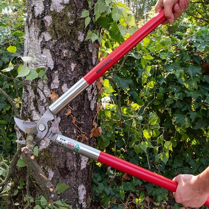 BERGER Lopping Shear Bypass Classic, Length: 700 mm Made of high-Grade Steel, Pruning Shear with Stop Damper no. 4360