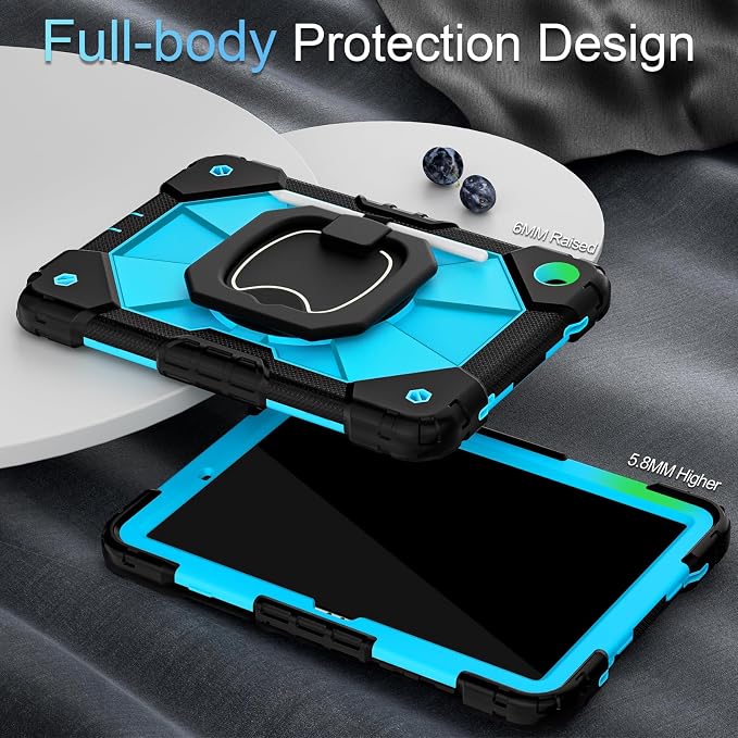Auizotl Case for Samsung Galaxy Tab A11+/A9+ Plus 11 Inch with Screen Protector/Rotating Stand/Pen HolderMilitary Grade Shockproof Cover for Galaxy Tab A11 Plus /A9 Plus CasesBlack
