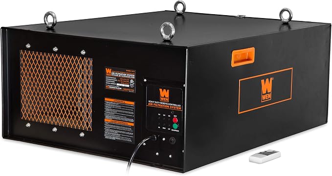 WEN AF1270 4.2-Amp 3-Speed Remote-Controlled Industrial-Strength Air Filtration