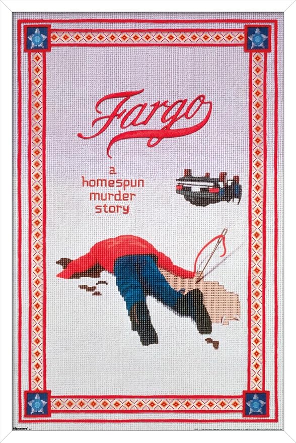 Fargo (1996) - One Sheet Wall Poster, 34L" x 22.4W", White Framed Version