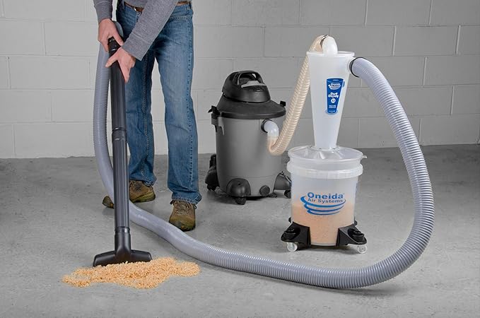 Oneida Air Systems Dust Collector & Cyclone Separator Kit w/ Clear Bucket
