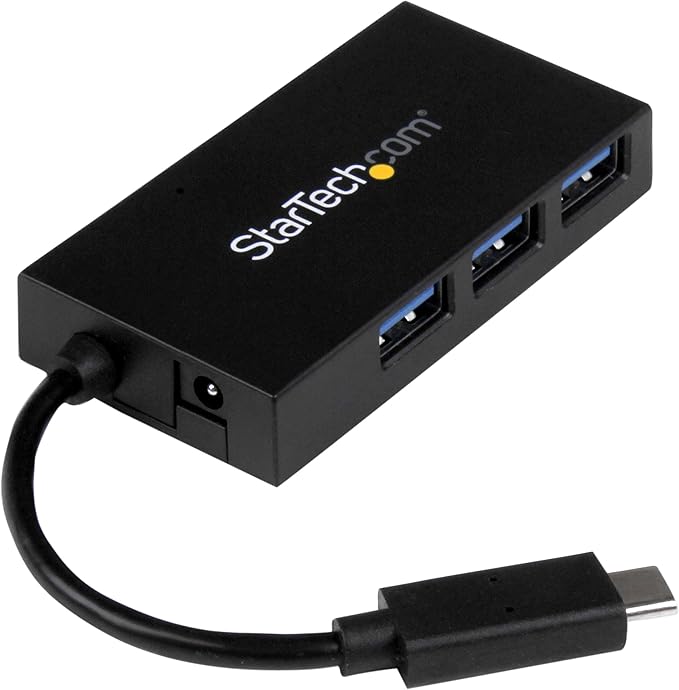StarTech.com USB C Hub - 4 Port USB-C to USB-A (3X) and USB-C (1x) - with Power Adapter - USB Type C Hub - Port Expander (HB30C3A1CFS)