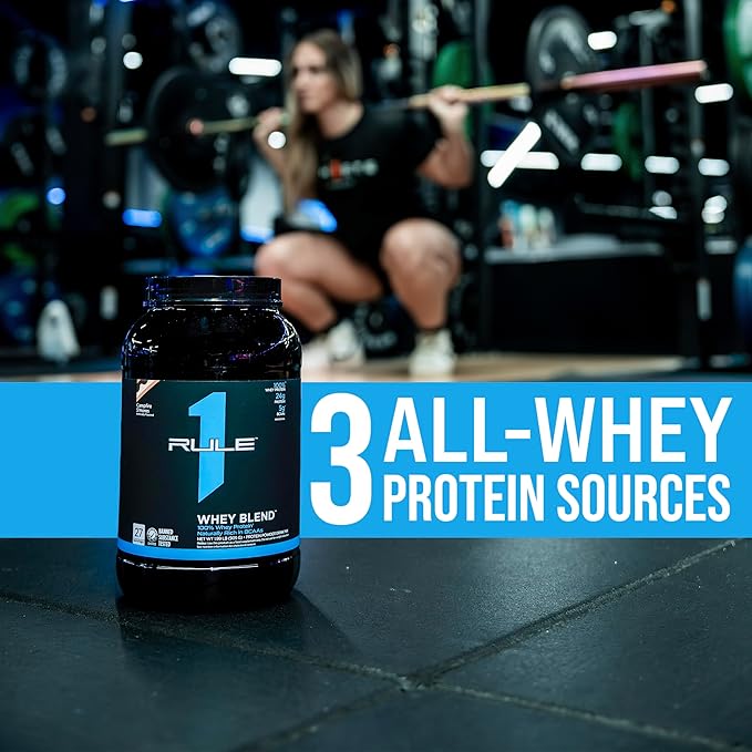 Rule One Proteins, R1 Whey Blend - 24g Fast-Acting Whey Protein Concentrates, Isolates, and Hydrolysates Per Serving, with Naturally Occurring EAAs and BCAAs (2 Pounds*, Fruity Cereal)