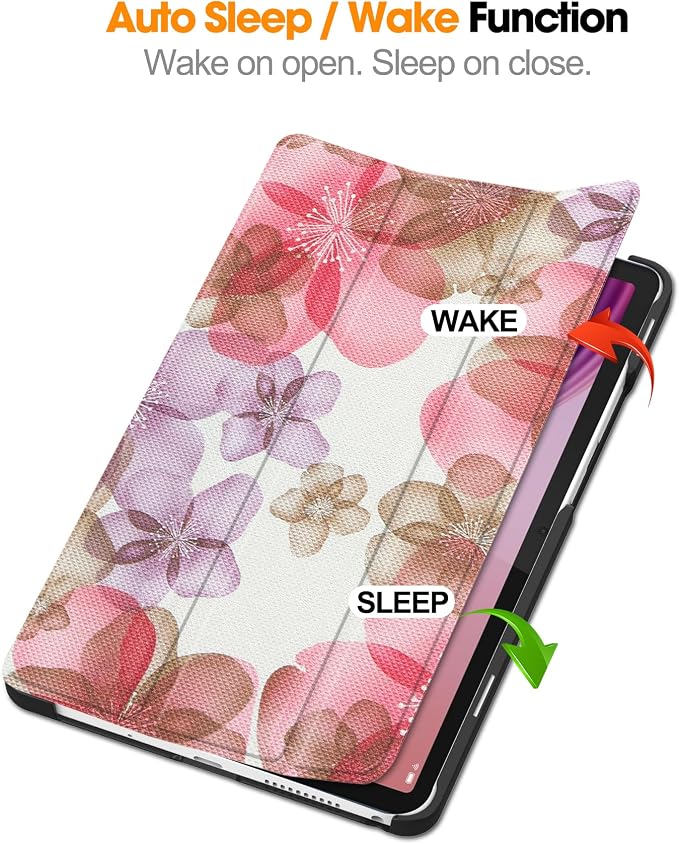Smart Case for Lenovo Tab One / K9 8.7 Inch 2025 TB305XU/TB305FU Lightweight Trifold Stand Cover Auto Wake Sleep Blackish Green