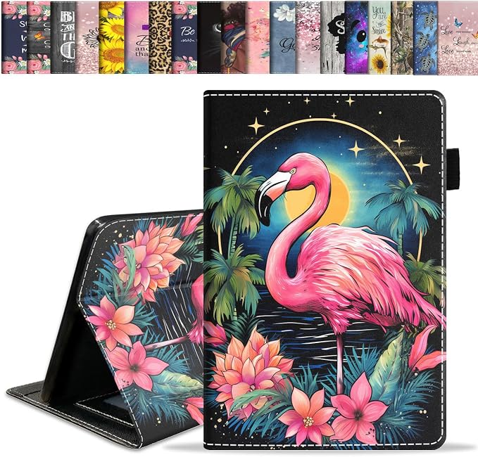 Case for Amazon Kindle Fire HD 10 Tablet 10.1 (9th/7th Generation 2019/2017 Release) Slim Folding Stand Folio Cover with Card Slot &amp Auto Wake/Sleep - African American Girl