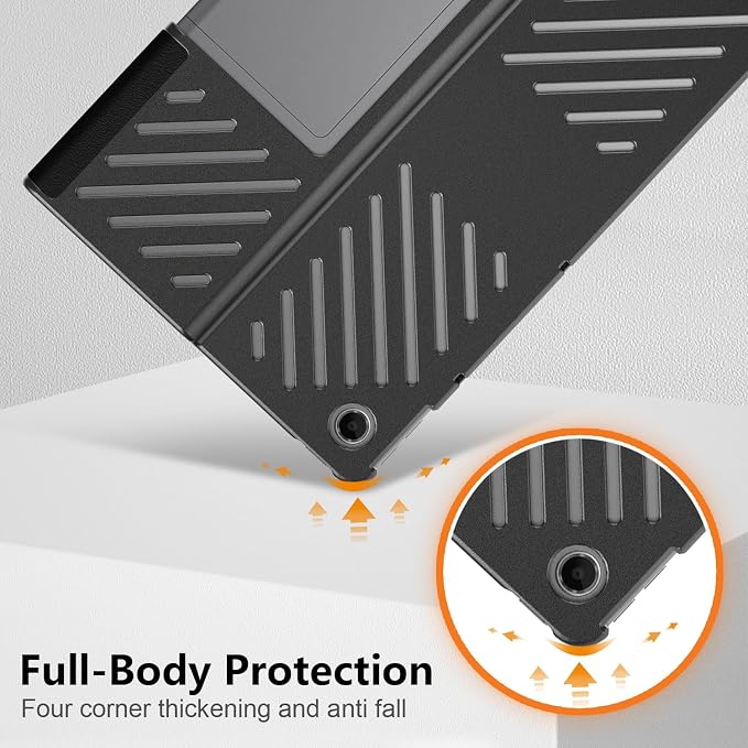 Case Compatible with Lenovo Tab Plus Tablet 2024 Folio Case for Lenovo Tab Plus 11.5 inch (TB351FU) Hard Shell Smart CoverBlack