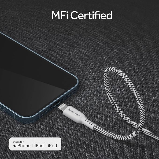 Nekmit USB C Charger Fast Thin Flat 52W 4-Port Wall Charger with Two 20W Power Delivery and 2 USB Port for iPhone 14/14 Pro/14 Pro Max Galaxy Pixel iPad Pro AirPods Pro and More Upgraded