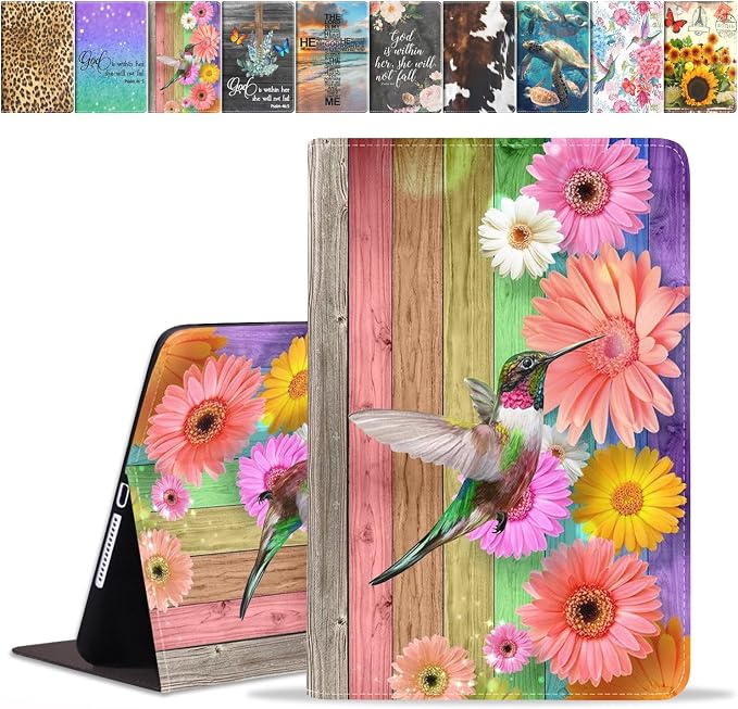 Case for iPad (A16) 11th Generation 11 Inch 2025 iPad 10th Generation 10.9 Inch 2022 Premium PU Leather Stand Folio Cover with Auto Sleep/Wake American Flag Sunflower and Cow