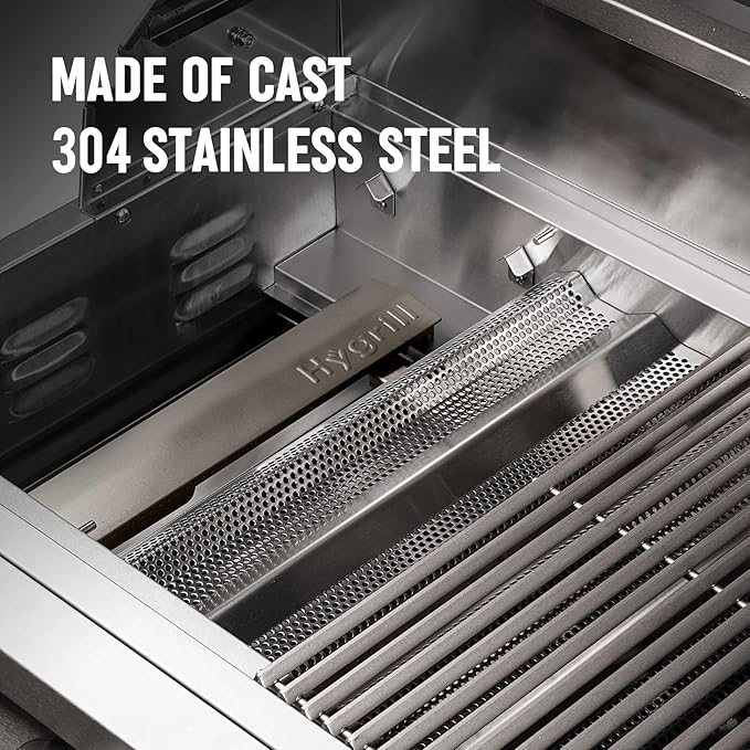 Hygrill Premium XTR 3-Burner Built In Grill, Stainless Steel Grill Head for Outdoor Kitchen with LED Lights, Liquid Propane