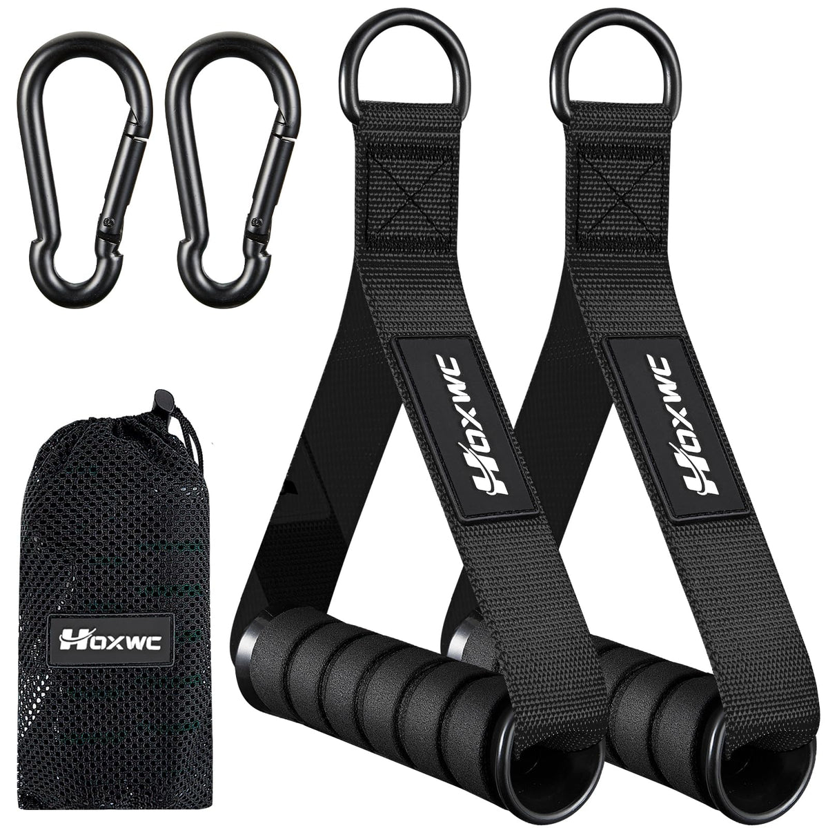 HOXWC Cable Machine Handles, Replacement Gym Equipment, Heavy Duty Exercise Handle for Pulldowns, Chest flys, Shoulder Exercises, Strength Trainer, tricep Workouts, Home Gym Cable Attachments