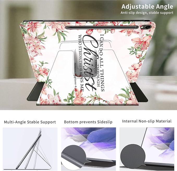 Case for Samsung Galaxy Tab A9 8.7-Inch 2023360 Degree Rotating Multi-Angle Viewing Protective Cover with Auto Sleep/Wake-Blue Butterfly