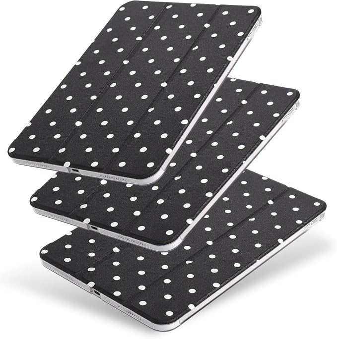 case for ipad 11th Generation11 Inch 2025 (A16 Chip) &amp 10th Gen 10.9 Inch 2022 - Slim Scratch-Resistant Hard PC Translucent Back Shell Smart Cover Wake/Sleep FunctionBlack Bow