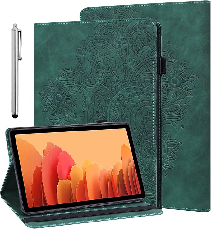 ALILANG Case for Samsung Galaxy Tab A7 10.4-Inch 2022/2020 (SM-T500/ T503/ T505/ T507/T509) Multi-Angle Viewing Protective Tablet Cover with Folding Stand &amp Pencil Holder -Blue