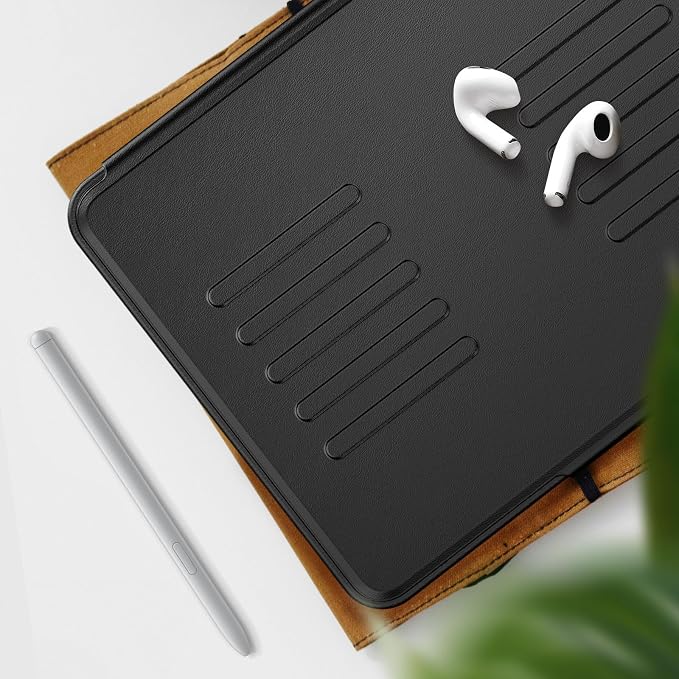 Magnetic Case for iPad Air 11 Inch M3 2025 &amp M2 2024 Business Black | Slim Fit Drop Scratch Resistant Pen Holder Card Slot  Stand