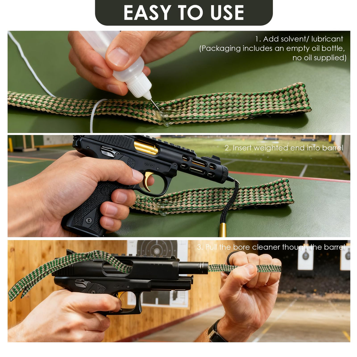 4 Pack Bore Cleaner Gun Cleaning Kit for Handguns and Rifles
