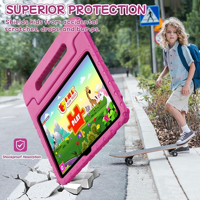 Case for iPad Pro 12.9 Case 2022/2021/2020/2018 with Pencil Holder &amp Hadle Stand Super Protection Kids Proof Cover for iPad Pro 12.9 inch 3rd/4th/5th/6th Generation Black