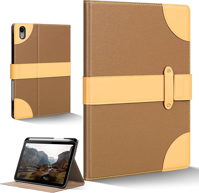 Case for iPad mini 7 (A17) ProiPad mini 7th/6th Gen (2024/2021) | Microfiber Leather Folio Cover with Adjustable Multi-angle StandAuto Sleep/WakeShockproof Protection CaseBlack