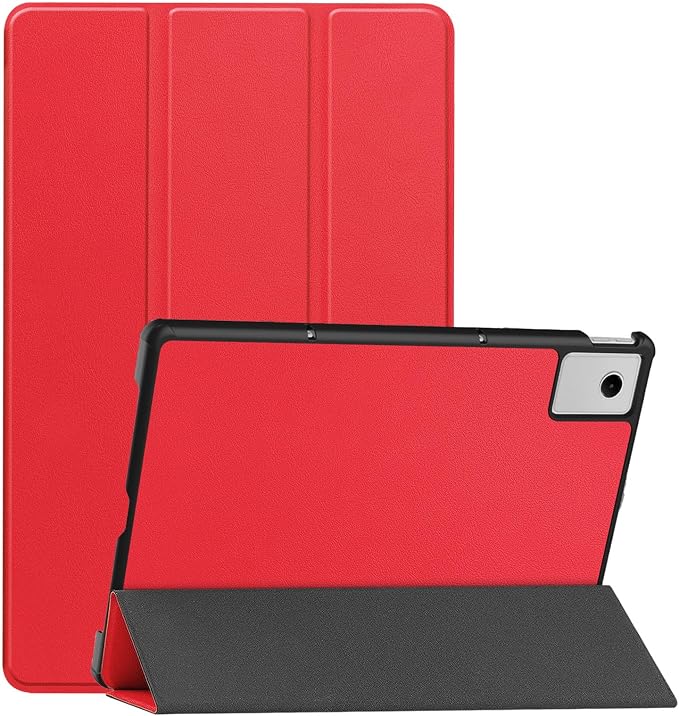 Case for Lenovo Idea Tab Plus 12.1 Inch Tablet 2025 (Black) | Scratch Resistant Leather Texture Cover with Trifold Stand Auto Sleep/Wake