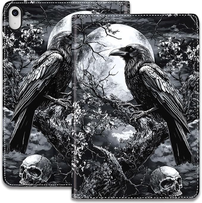 Case for iPad (A16) 11th Generation 11 Inch 2025 / iPad 10th Generation 10.9 Inch 2022 Ultra-Thin Multi-Angle Protective Cover with Auto Sleep/Wake A Dark Horse
