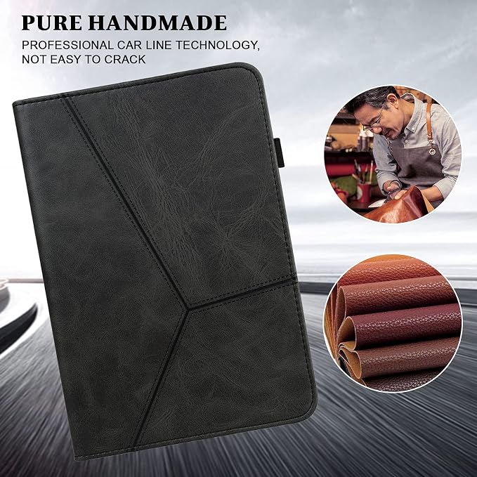 ALILANG Case for Samsung Galaxy Tab A 10.1 Inch 2019 (SM-T510/T515) with Pen Holder &amp Multiple Viewing Angles Smart PU Leather Cover for Samsung Tab A 10.1 Case 2019-Black