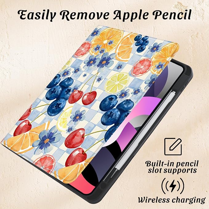 Cute Maple Bear Case for 10.2 iPad 2019/2020/2021(7th/8th/9th Gen) with Pencil Holder Auto Wake/Sleep Leather Soft TPU Back Cover for Women Girls