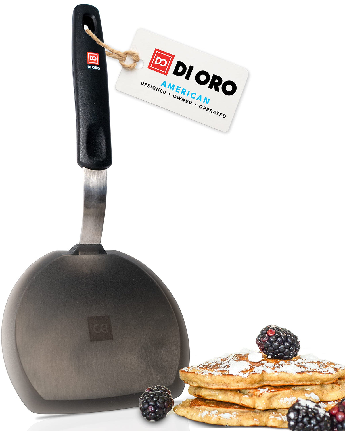 DI ORO Mini Silicone Spatula - Egg & Cookie Turner, 600F Heat Resistant