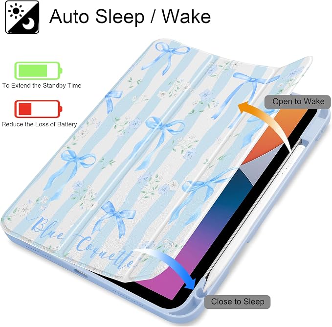 May Chen for iPad 9th Generation with Pencil Holder iPad 8th/7th Gen Case 10.2-inch [Penceil Holder] Trifold Stand Auto Wake/Sleep Clear TPU Protection Back Cover Ballet Shoes