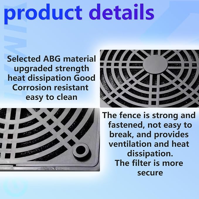 Dust Filter PC 120mm Cooling Fan Filter Dustproof Cover, 2 Pack PC Case Fan